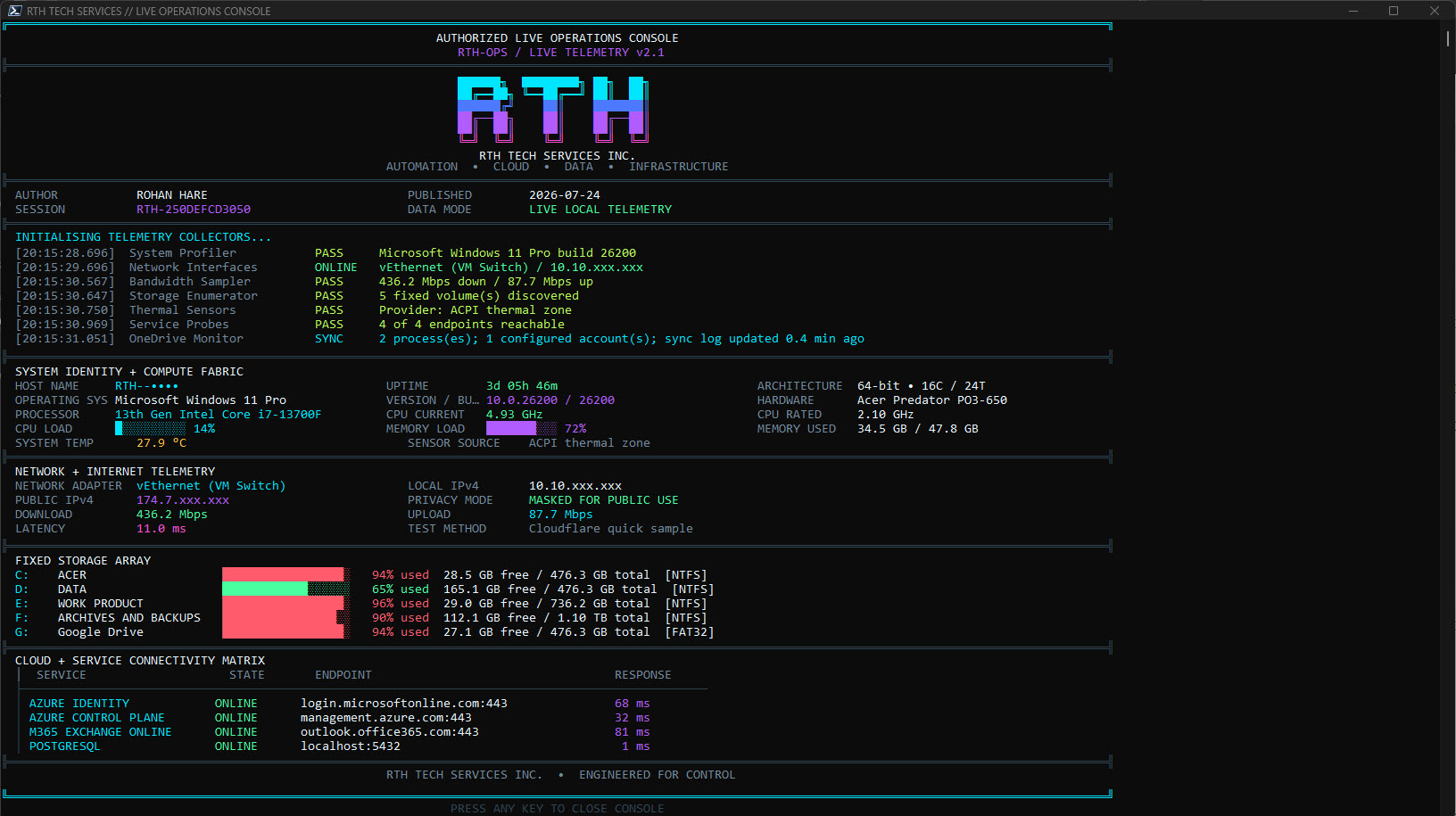 Automation & Systems Administration Toolkit — screenshot