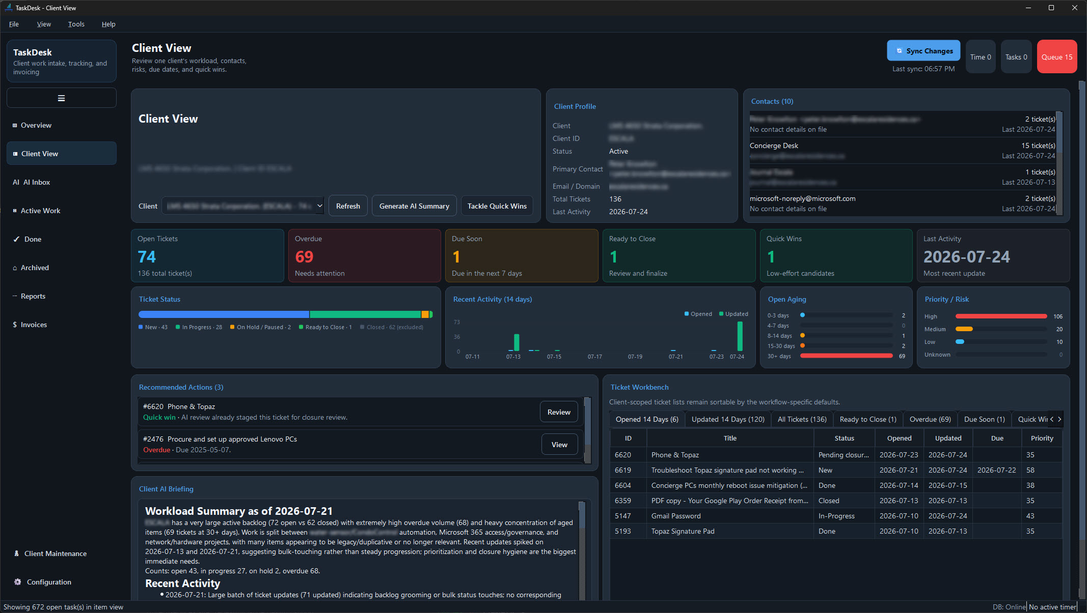 TaskDesk — screenshot